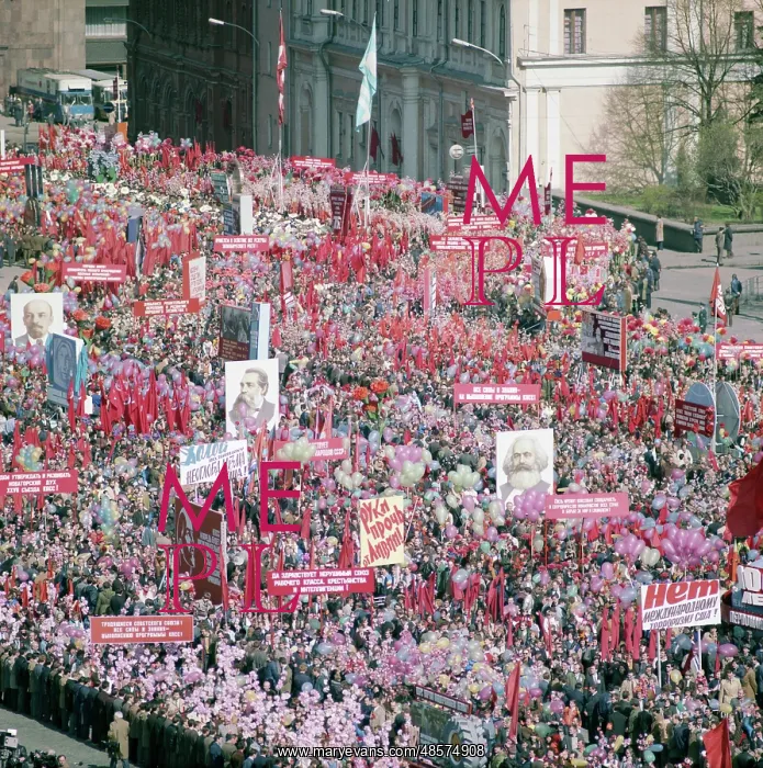 : The May Day demonstration : The May Day demonstration