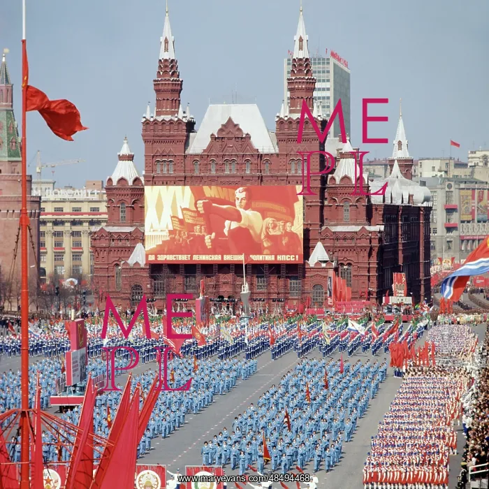 : May Day demonstration in Moscow, 1977 : May Day demonstration in Moscow, 1977