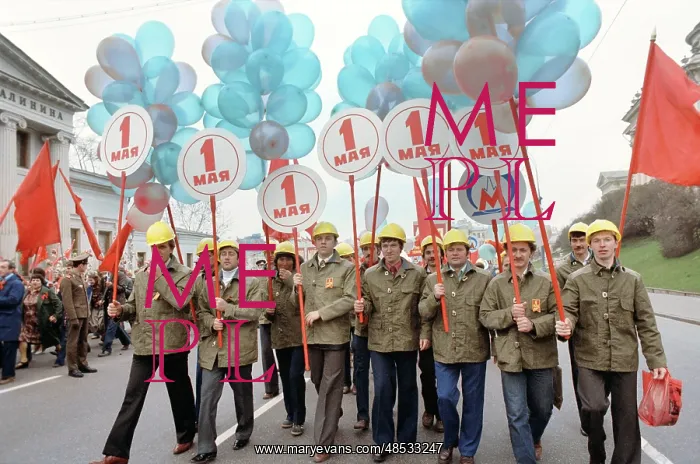 : May Day demonstration in Moscow, 1982 : May Day demonstration in Moscow, 1982