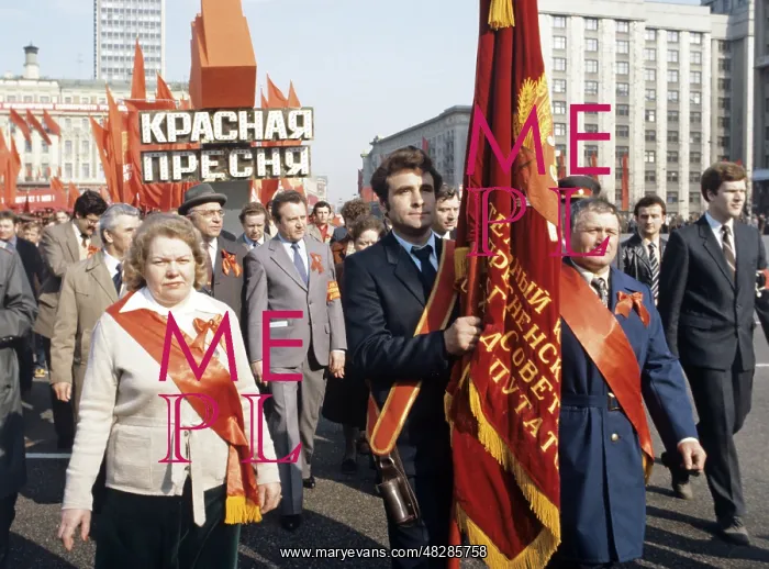 : May Day demonstration in Moscow, 1984 : May Day demonstration in Moscow, 1984