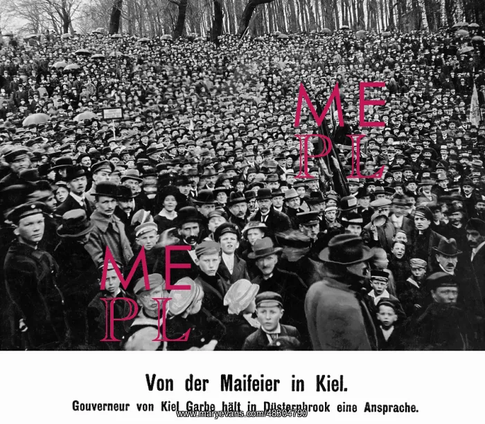 : May Day rally in Kiel, 1919 : May Day rally in Kiel, 1919