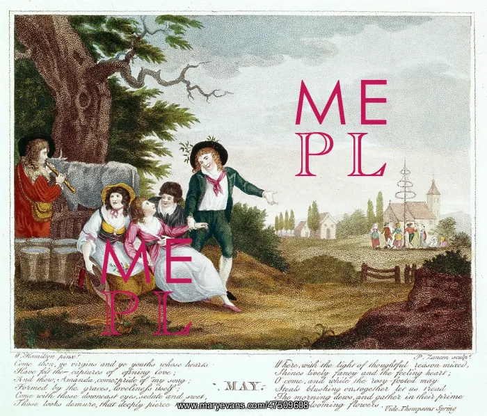 : May ' The Maypole - girls and boys : May ' The Maypole - girls and boys