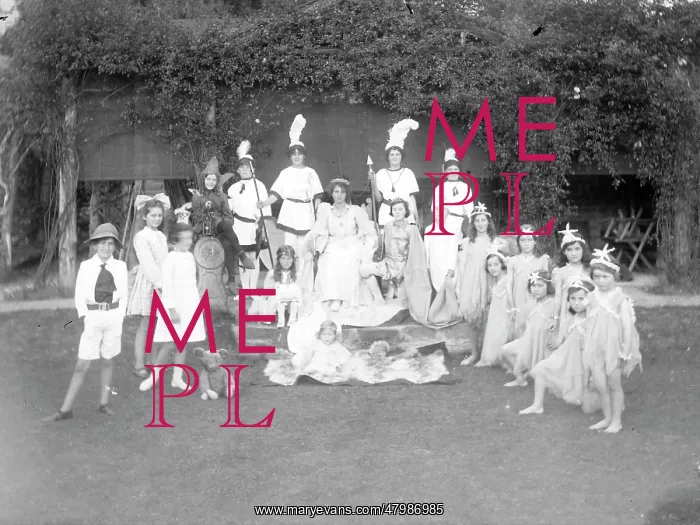 : The May Queen with attendants, Mid Wales : The May Queen with attendants, Mid Wales