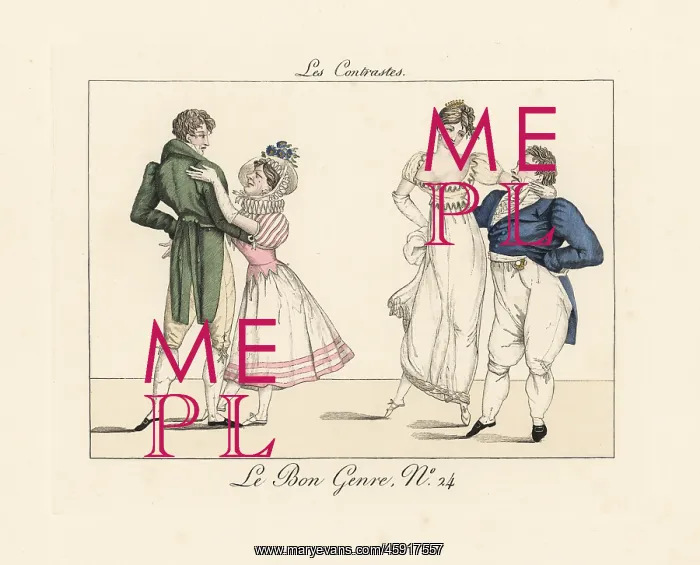 : Two May-September couples dancing at a ball : Two May-September couples dancing at a ball