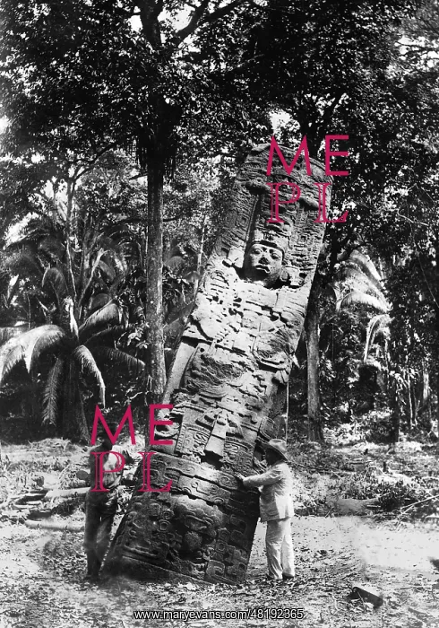 : Maya monument in Mexico, 1925 : Maya monument in Mexico, 1925