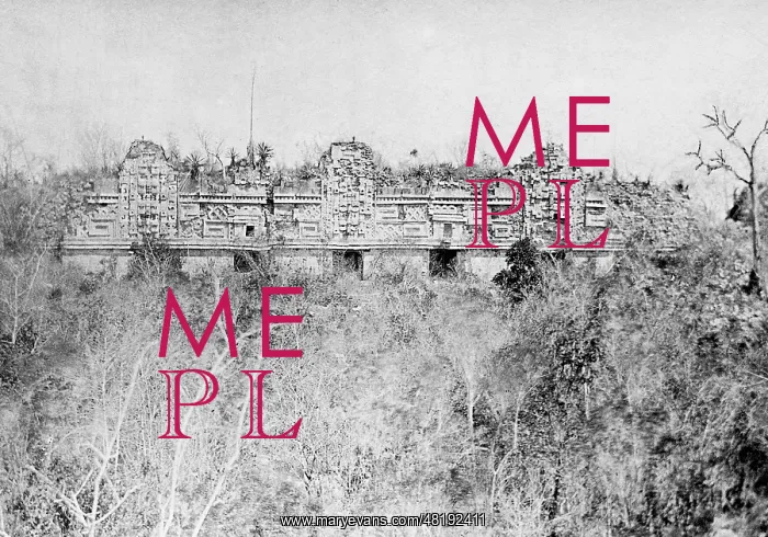: Maya ruin in Uxmal, 1924 : Maya ruin in Uxmal, 1924