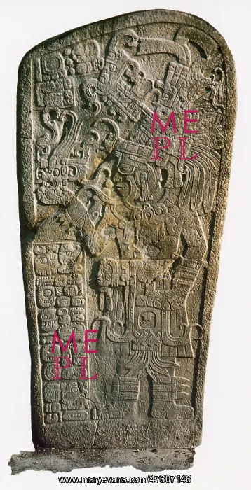 : Mayan Calendar Stele, 9th Century : Mayan Calendar Stele, 9th Century