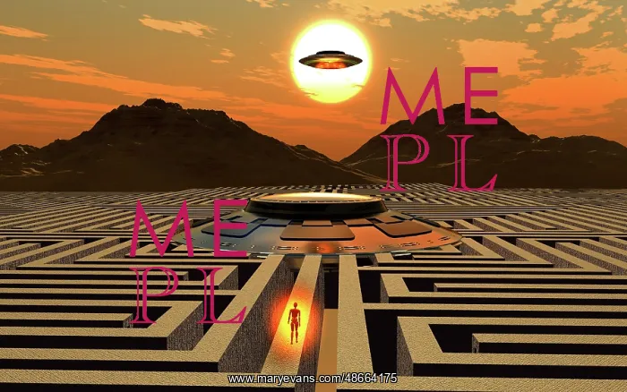 : A maze complex used as a flying saucer base : A maze complex used as a flying saucer base