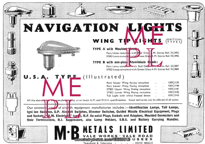: M.B.Metals - Navigation Lights : M.B.Metals - Navigation Lights