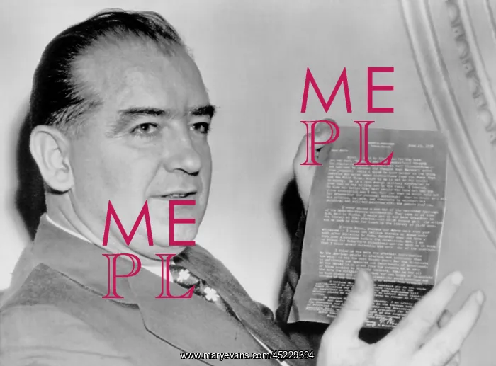 : McCarthy with a letter from former war secretary ? : McCarthy with a letter from former war secretary ?