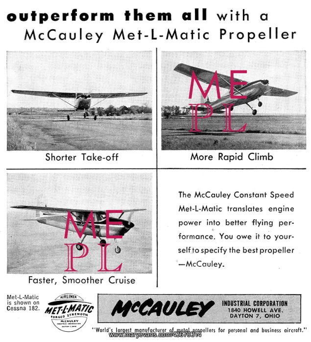 : McCauley Met-L-Matic Propellers : McCauley Met-L-Matic Propellers
