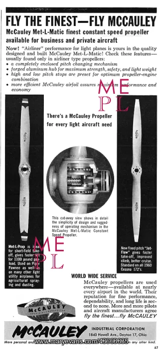 : McCauley Propellers - McCauley Met-L-Matic Propeller : McCauley Propellers - McCauley Met-L-Matic Propeller