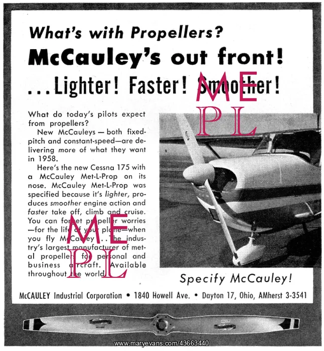 : McCauley Propellers - Met-L-Prop : McCauley Propellers - Met-L-Prop
