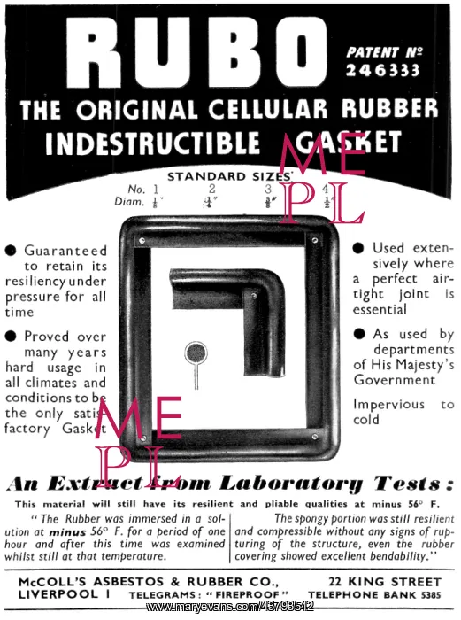 : McColl's Rubo Gasket : McColl's Rubo Gasket