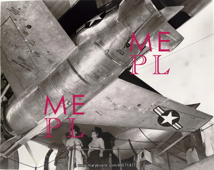 : McDonnell XF-85 Goblin underneath its mothership : McDonnell XF-85 Goblin underneath its mothership
