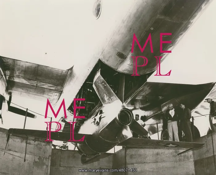 : McDonnell XF-85 Goblin underneath its mothership : McDonnell XF-85 Goblin underneath its mothership