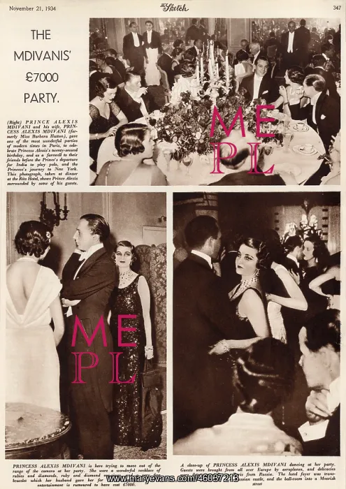 : The Mdivanis ?7000 party - Barbara Hutton : The Mdivanis ?7000 party - Barbara Hutton