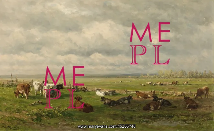 : Meadow Landscape with Cattle : Meadow Landscape with Cattle