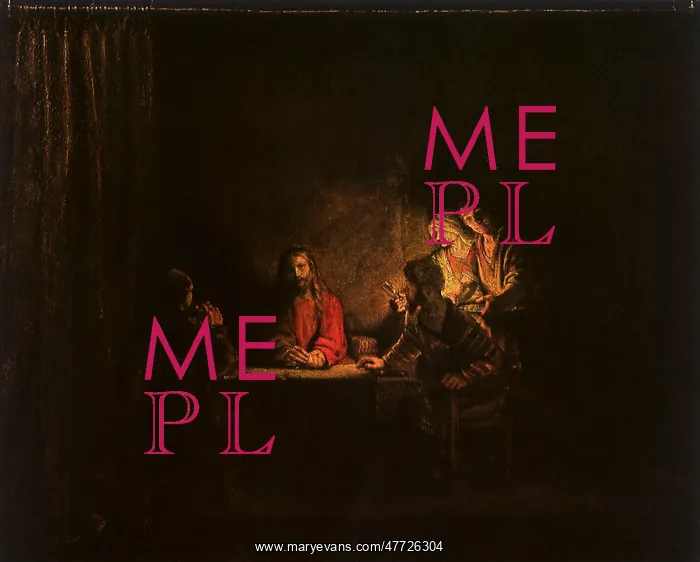 : The Meal in Emmaus, by Rembrandt : The Meal in Emmaus, by Rembrandt