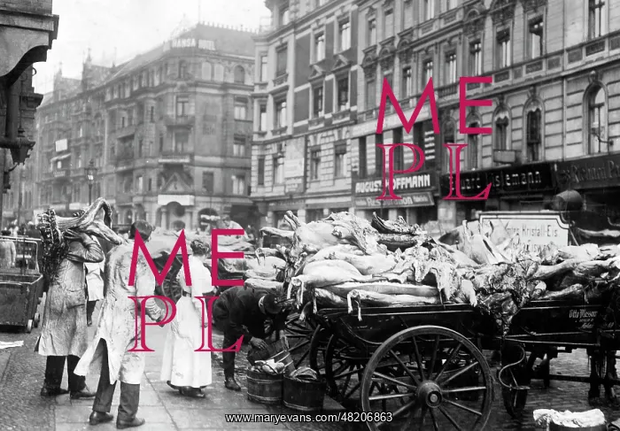 : Meat delivery in Berlin, 1915 : Meat delivery in Berlin, 1915