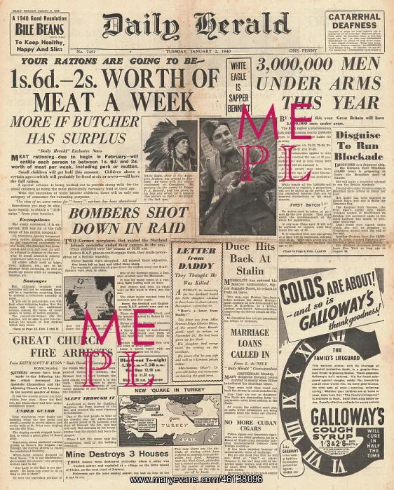: Meat to be rationed : Meat to be rationed