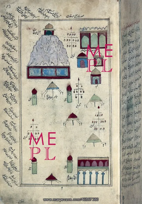 : Mecca. Manuscript from the 17th century. Islamic : Mecca. Manuscript from the 17th century. Islamic