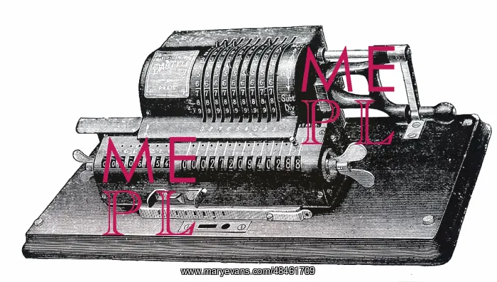 : Mechanical calculating machine designed by Chateau : Mechanical calculating machine designed by Chateau