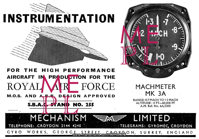 : Mechanism Mk3A Machmeter (.7 to 1.3 Mach) AM Ref 6A / 3300 : Mechanism Mk3A Machmeter (.7 to 1.3 Mach) AM Ref 6A / 3300
