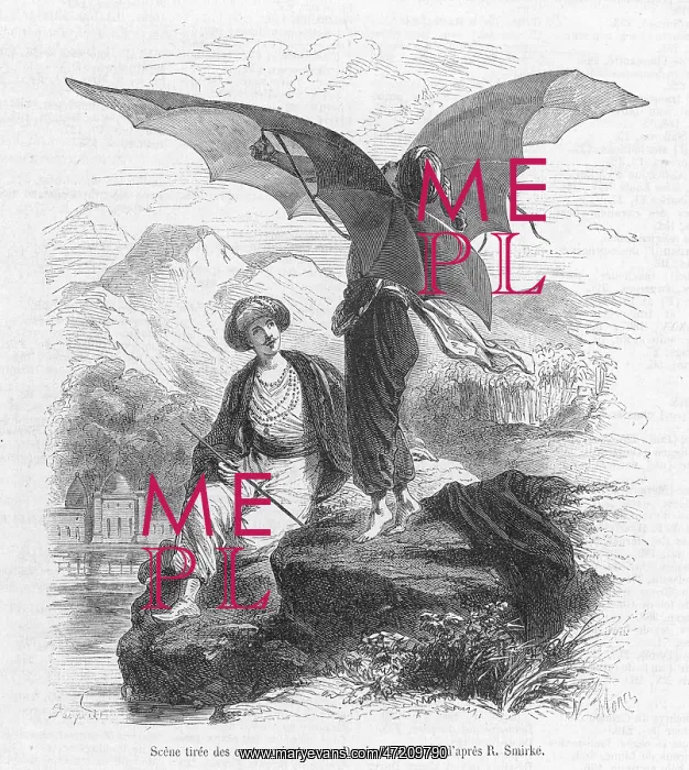 : The mechanist tries to use his wings to fly : The mechanist tries to use his wings to fly