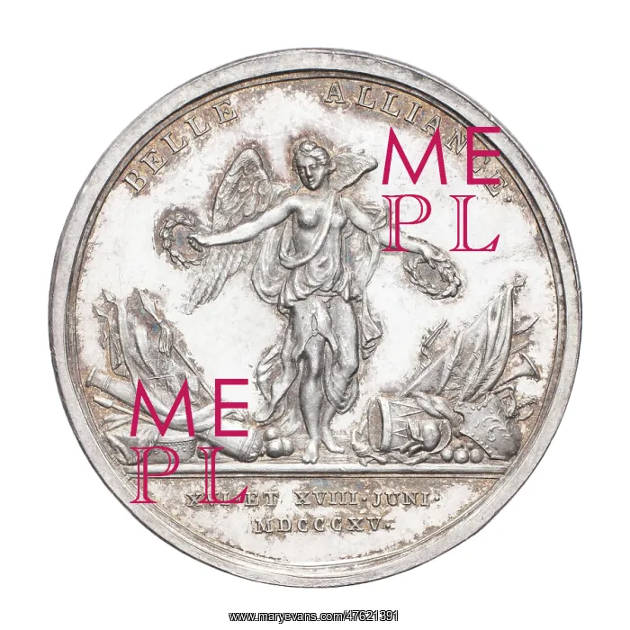 : Medal commemorating Wellington and von Blucher : Medal commemorating Wellington and von Blucher