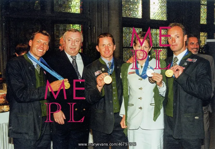 : Medal winners at Olympics 2000 with Mayor Michael Haupl : Medal winners at Olympics 2000 with Mayor Michael Haupl