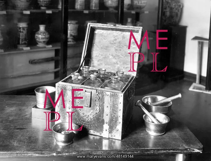 : Medicine bottles and mortar of a pharmacy : Medicine bottles and mortar of a pharmacy