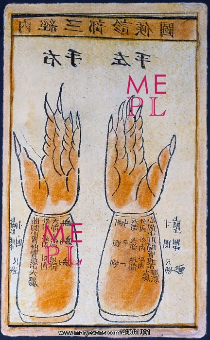 : medicine, pulse diagnosis chart, woodblock printing : medicine, pulse diagnosis chart, woodblock printing