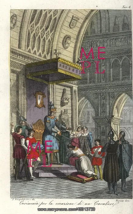 : Medieval ceremony of the creation of a knight : Medieval ceremony of the creation of a knight