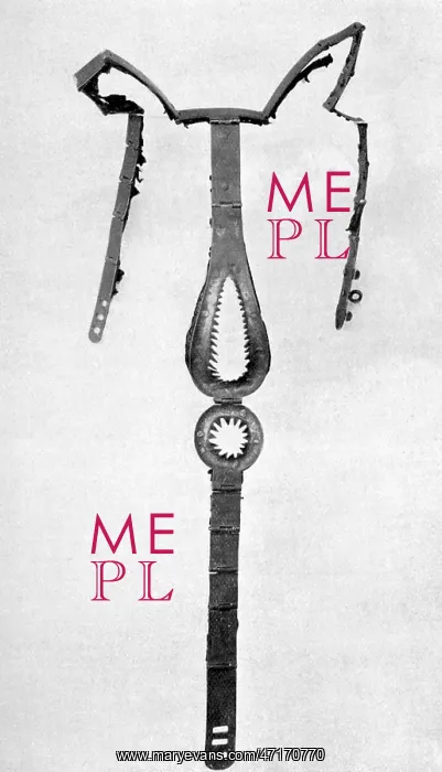 : Medieval chastity belt on display in Venice, Italy : Medieval chastity belt on display in Venice, Italy