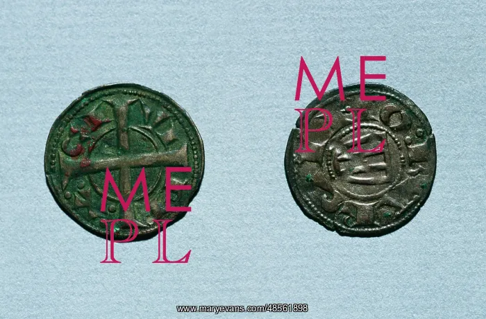 : Medieval coins. Left: Diner quatern. Reign of Alfonso I of C : Medieval coins. Left: Diner quatern. Reign of Alfonso I of C