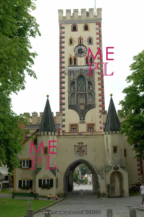 : Medieval gate, Landsberg am Lech, Bavaria, Germany : Medieval gate, Landsberg am Lech, Bavaria, Germany