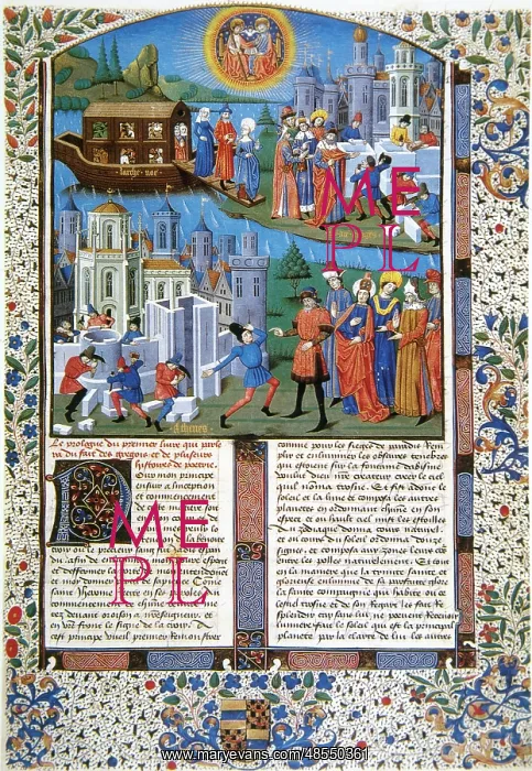 : Medieval History. 15th century. Building the defense walls a : Medieval History. 15th century. Building the defense walls a