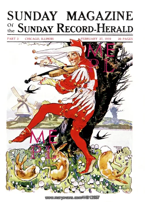 : medieval jester merry andrew playing fiddle springtime : medieval jester merry andrew playing fiddle springtime
