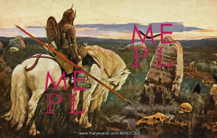 : Medieval knight at the crossroads : Medieval knight at the crossroads
