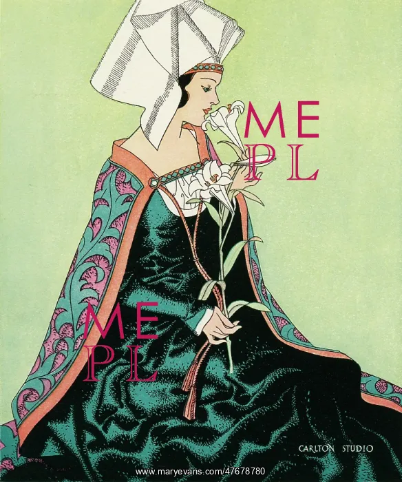  : Medieval lady with lilies
