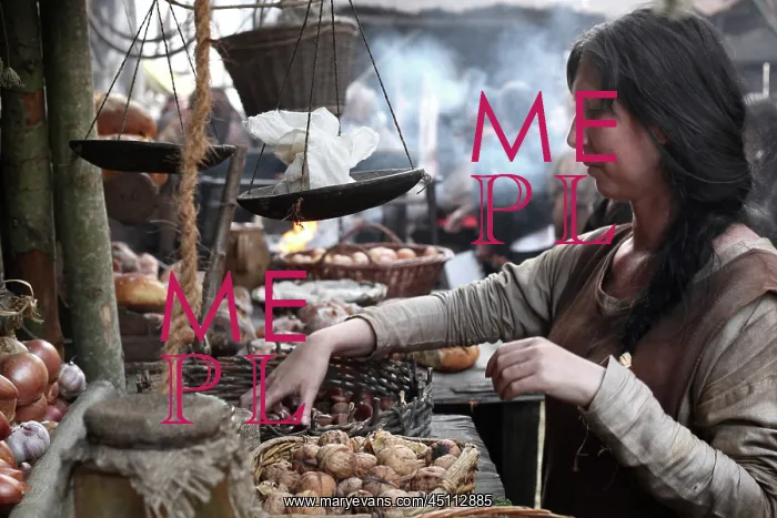 : Medieval market scene : Medieval market scene