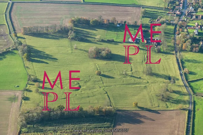 : Medieval moated site, rig and furrow and other earthworks, E : Medieval moated site, rig and furrow and other earthworks, E