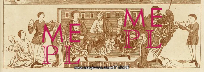  : Medieval people feasting