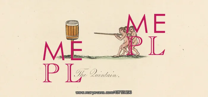 : Medieval tilting games or quintain : Medieval tilting games or quintain