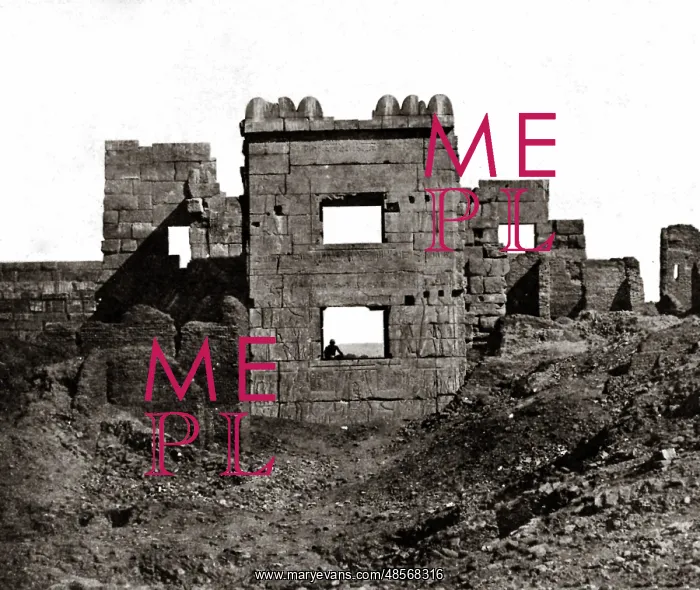  : Medinet Abu, Egypt, 1850s (Maxime Du Camp)