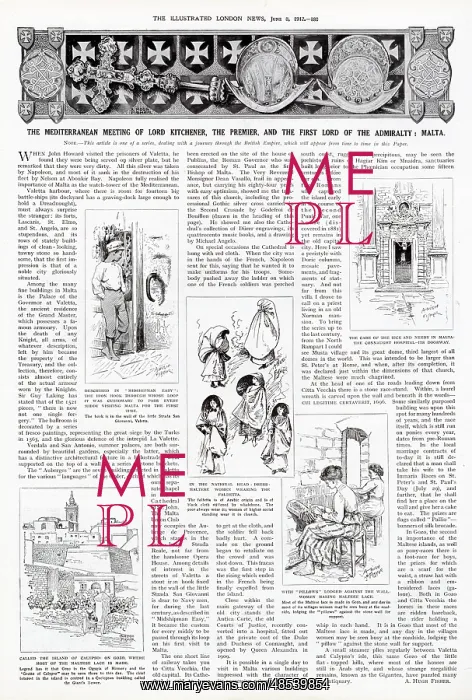 : Mediterranean meeting of Lord Kitchener, the Premier, Malta : Mediterranean meeting of Lord Kitchener, the Premier, Malta
