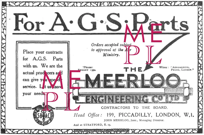 : The Meerloo Engineering Co AGS Parts : The Meerloo Engineering Co AGS Parts