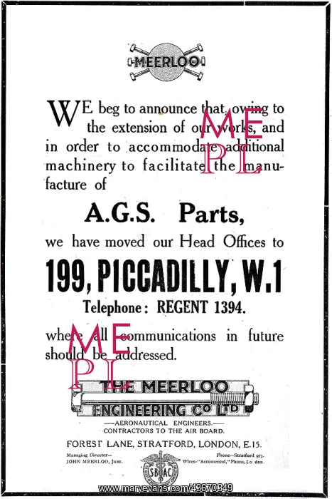 : Meerloo Engineering Co. AGS Parts For Aircraft : Meerloo Engineering Co. AGS Parts For Aircraft