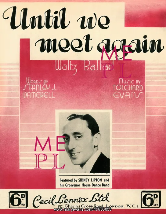  : Until we meet again - Music Sheet Cover